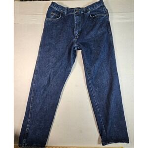 Vintage Wrangler Authentic Jeans Mens 38x32 Made in USA Indigo Denim 97601ND